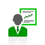 Businessman icon on a white background - Fresh Series N22