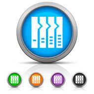 Flowchart icon on round buttons - Gloss Series N11