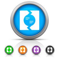 Chevron Chart icon on round buttons - Gloss Series N12