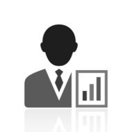 Businessman icon on a white background - Prime Series N18