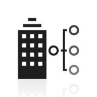 Office Building icon on a white background - Prime Series N2