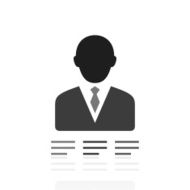 Businessman icon on a white background - Prime Series N20