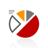 Pie Chart icon on a white background - Pro Series N7