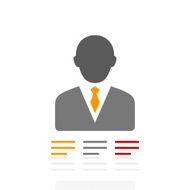 Businessman icon on a white background - Pro Series N20