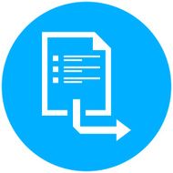 Document icon on a round button - Round Series N7