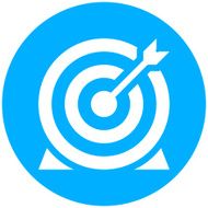 Target icon on a round button - Round Series N7