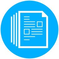 Document icon on a round button - Round Series N8