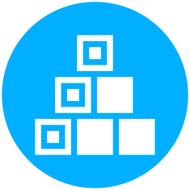 Logistics icon on a round button - Round Series N9