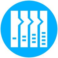 Flowchart icon on a round button - Round Series N11