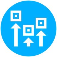 Logistics icon on a round button - Round Series N11