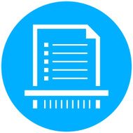 Document icon on a round button - Round Series N9