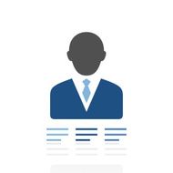 Businessman icon on a white background - Royal Series N20
