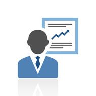 Businessman icon on a white background - Royal Series N21