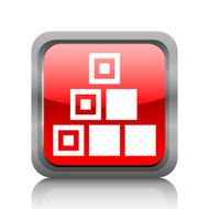 Logistics icon on a square button - RubyRed Series N9