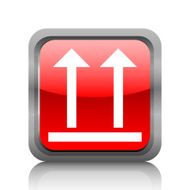 Logistics icon on a square button - RubyRed Series N10