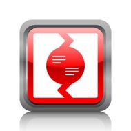 Chevron Chart icon on a square button - RubyRed Series N12