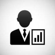 Businessman icon on a white background - Shade Series N18