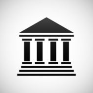 Bank icon on a white background - Shade Series N9