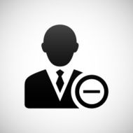 Businessman icon on a white background - Shade Series N19