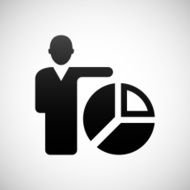 Businessman icon on a white background - Shade Series N20