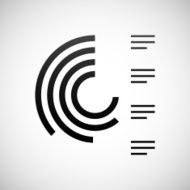 Radial Chart icon on a white background - Shade Series