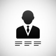 Businessman icon on a white background - Shade Series N21