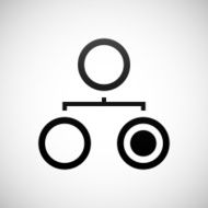 Organization Chart icon on a white background - Shade Series N5