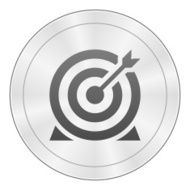 Target icon on a round button - Sharp Series N7