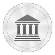 Bank icon on a round button - Sharp Series N9