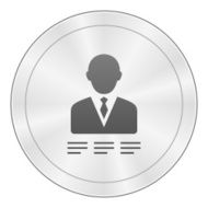 Businessman icon on a round button - Sharp Series N21