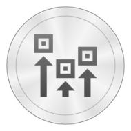Logistics icon on a round button - Sharp Series N11