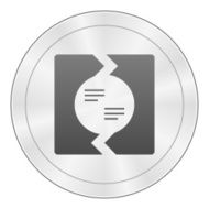 Chevron Chart icon on a round button - Sharp Series N12