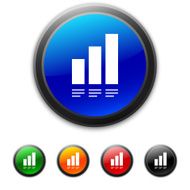 Bar Graph icon on round buttons - Shined Series N21