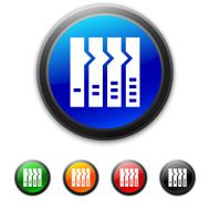 Flowchart icon on round buttons - Shined Series N11