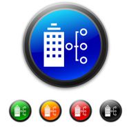 Office Building icon on round buttons - Shined Series N2