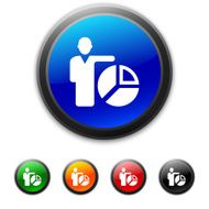 Businessman icon on round buttons - Shined Series N20