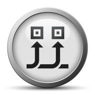 Conveyor icon on a silver button - Silver Series N2