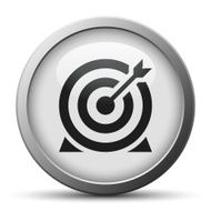 Target icon on a silver button - Silver Series N7