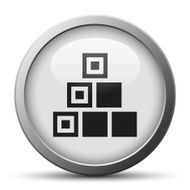 Logistics icon on a silver button - Silver Series N9