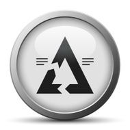 Chevron Chart icon on a silver button - Silver Series N10