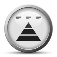 Pyramid icon on a silver button - Silver Series N12