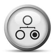 Organization Chart icon on a silver button - Silver Series N5