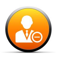 Businessman icon on a round button - Simple Series N19