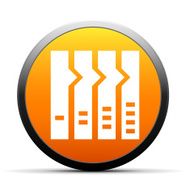 Flowchart icon on a round button - Simple Series N11