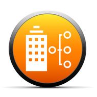 Office Building icon on a round button - Simple Series N2