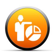 Businessman icon on a round button - Simple Series N20