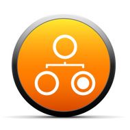 Organization Chart icon on a round button - Simple Series N5
