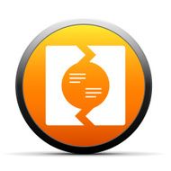 Chevron Chart icon on a round button - Simple Series N12