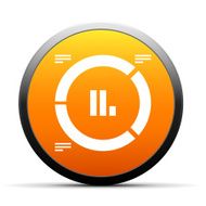 Donut Chart icon on a round button - Simple Series N5