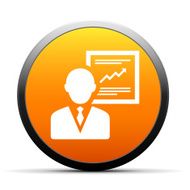 Businessman icon on a round button - Simple Series N22